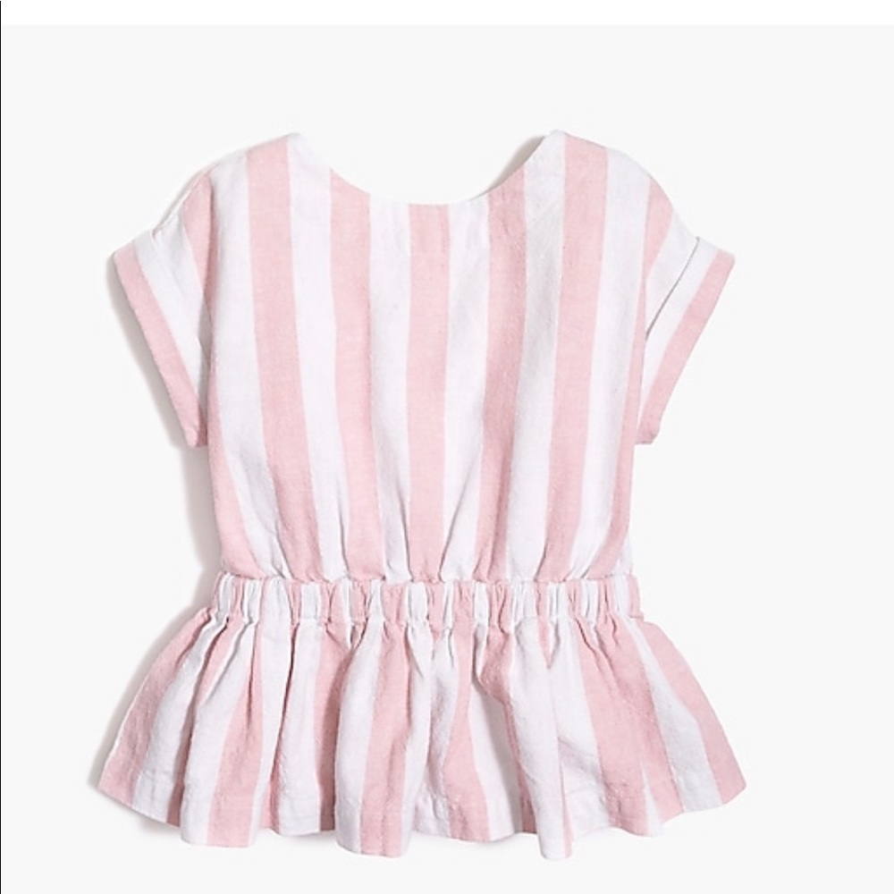 Girls’ cotton-linen shirt and skirt set